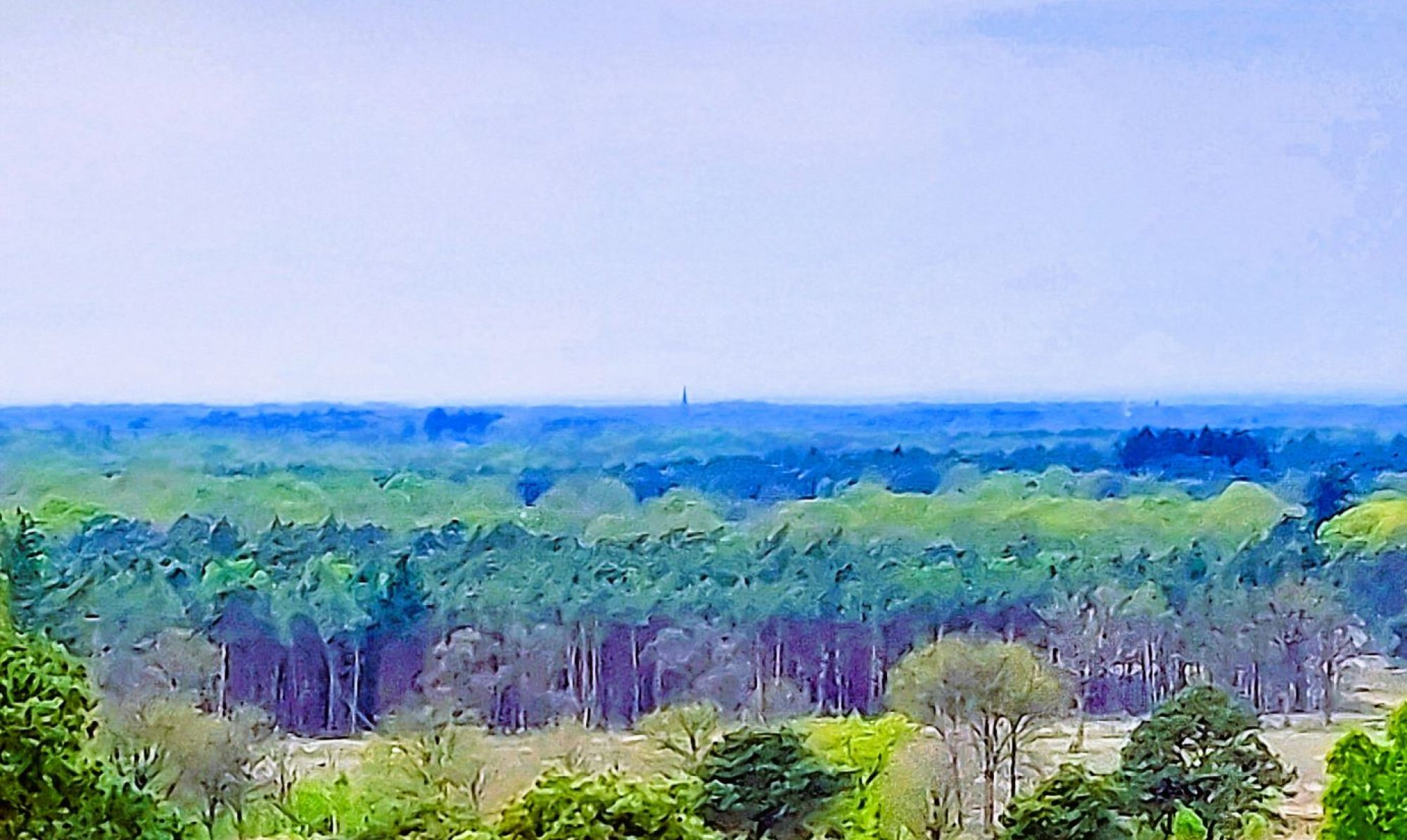 Uitzicht vanaf de Holterberg op Deventer.